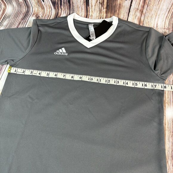 NEW Adidas Entrada 22 Jersey Women's Size Small Grey V Neck Athletic Shirt Top - Picture 5 of 10